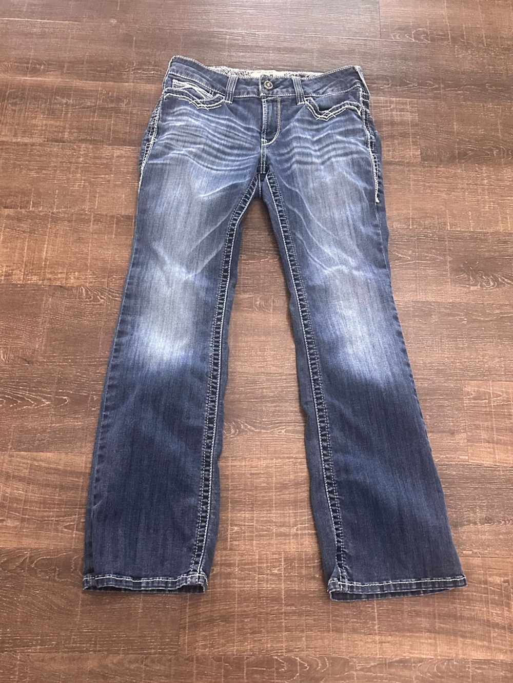 Ariat Women’s Dark Blue Denim Wash Flare Bootcut Jeans Size 29